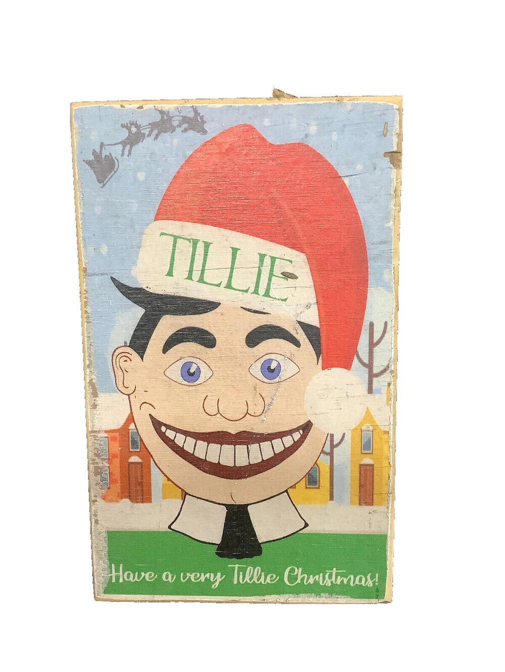 Have a very Tillie Christmas wooden wall decor (6inx10in)
